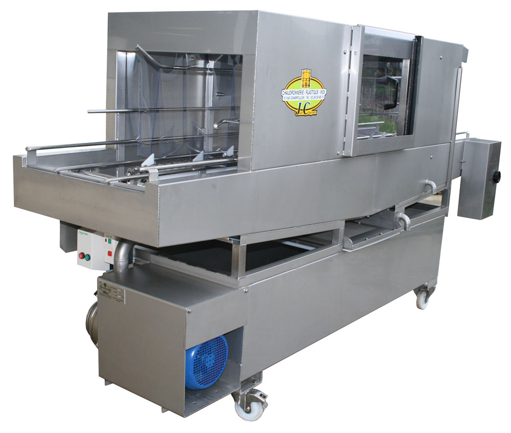 Laveuse de caisses, construction en acier inoxydable